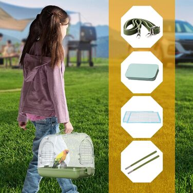 Трансформер для перевезення птахів та хомутів, наплічник для птахів, прозорий клітка для німф, м'яка переносна коробка, переносна клітка для птахів | Переноска для птахів на відкритому повітрі, знімний трансформер для хомутів, прозора переноска для домашн