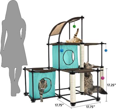 Kitty City Claw Indoor Mega Kit меблі для котів: хвилястий кігтеточка та ліжко для котів