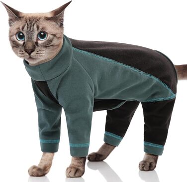 Теплий флісовий комбінезон для котів Sphynx SUNFURA, антистатичний, захист від випадіння шерсті, для безшерстих котів і маленьких собак