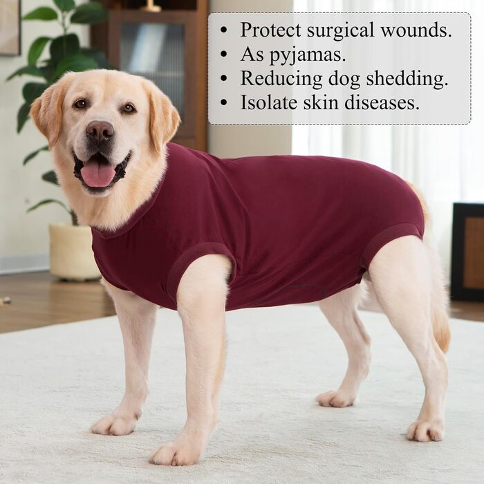 Операційний боді для собак після кастрації (для самців) з блискавкою. Захисний костюм після операції, медичний боді для собак, простий збір сечі, захист від протікання, піжама для собак (синій морський колір, червоний для сук).