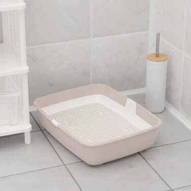 Котів туалет Schalentoilette з ситом для очищення, великий, бежевий