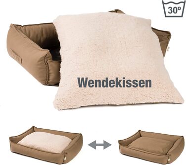 Ортопедичне ліжко для собак JAMAXX з ефектом пам'яті, вовною та знімним чохлом, 120x90 см, Кофе-коричневий