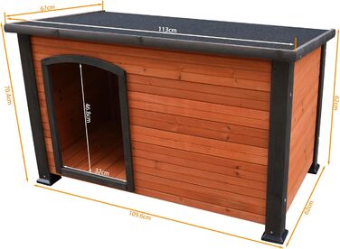 Дерев'яний вольєр для собак Outdoor, вологостійкий дизайн, коричнево-помаранчевий