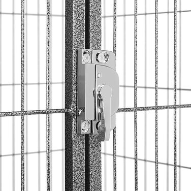 Yaheetech клітка для дрібних тварин, металевий вольєр для гризунів, кроликів, з 4 колесами, 2 знімні платформи та сходи, білий