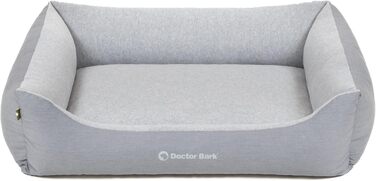 Ліжко для собак середніх порід Doctor Bark GreenLabel - м'яке та зручне, 97x75 см, сірий