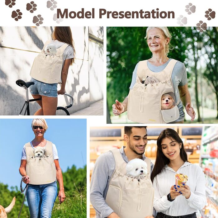 Рюкзак-переноска для собак Galatée: зручний та вентильований для подорожей, кемпінгу та прогулянок