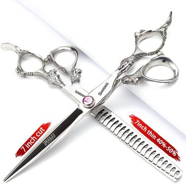 Професійний набір для стрижки волосся 8 дюймів, набір професійного перукаря, включає ножиці для стрижки 8 дюймів та 7-дюймові ножиці (4 шт)