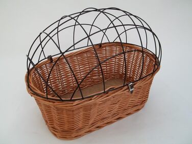 Велосипедний кошик для собак та котів, широкий з дерев'яним дном