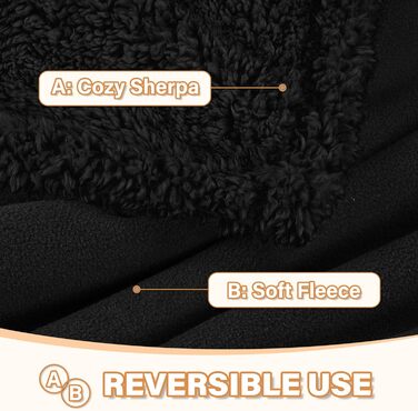 Водонепроникний плед Catalonia Classy для захисту дивану та ліжка (203 x 152 см, чорний)