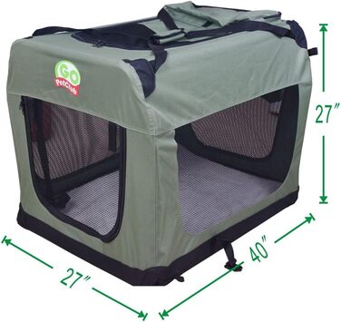 М'який транспортний бокс для собак Go Pet Club, 101,6 см, шавлія