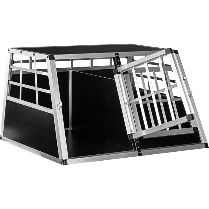 Транспортна переноска для собак PETSTUFF Hundebox з прямою задньою стінкою, вибір розміру, 2 дверцята, перегородка 89×69×50 см
