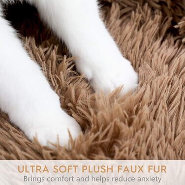 Кругле ліжко для собак та котів, Deluxe, сірий колір, Ø 60 см, зручне та миється