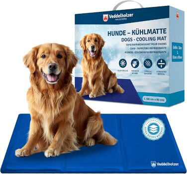 Кілим-охолоджувач для собак Veddelholzer (M) - товстий, самоохолоджуючий, без електроенергії. Розмір 50x65 см. Ідеально для літа та подорожей. Підходить для собак маленьких, середніх та великих порід. Легкий, згинається, легко миється.