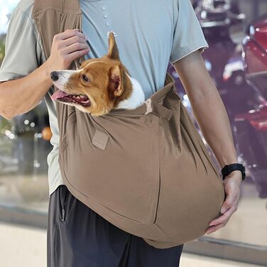 Сумка-переноска для собак та котів, рюкзак-переноска для тварин, легка та зручна, з безпечним ременем, для подорожей на відкритому повітрі, хакі