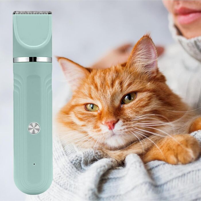 Набір для догляду за шерстю собак 4-в-1: професійні ножиці та акумуляторний триммер | для собак, котів, цуценят | зелений