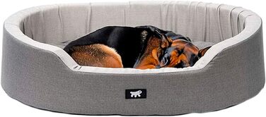 Крісло-ліжко для собак Ferplast, великих порід, сіре, 80 x 55 x 18 см, бавовна, з антибактеріальним та антивірусним захистом, миється