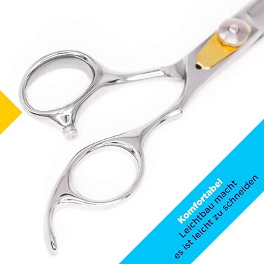 Професійні ножиці для стрижки волосся Equinox Razor Edge Series – 6,5 дюйми (Тонке прорізання, Срібло)