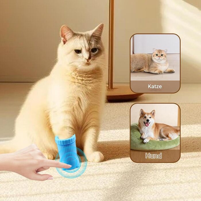 Автоматичний мийник лап для собак та котів Buddy Muddy | USB-зарядка, портативний, для малих та середніх порід, блакитний