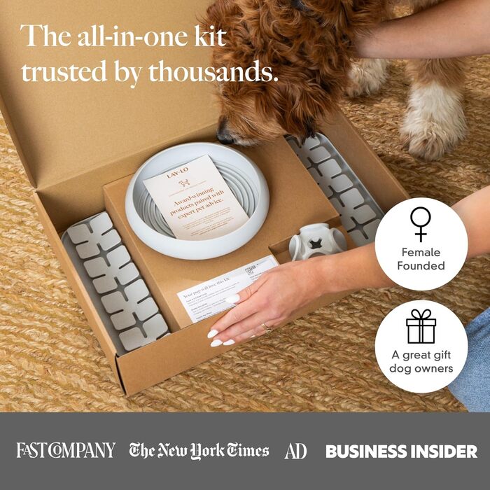 Набір для розвитку інтелекту собак LAY LO: іграшка-кіп, миска для корму та килимок для ласощів, килимок для нюхання, безпечний силікон, з онлайн-підтримкою