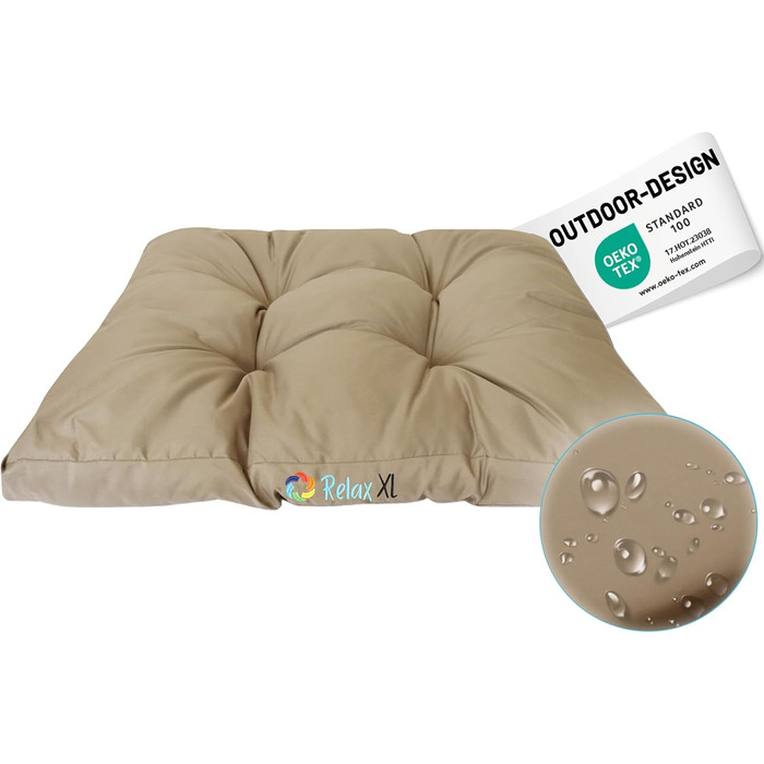 Легке собаче ліжко MAILO M, тауп, 75x50 см, зручна наповнювач з волокон, пральне, стабільне MAILO Тауп