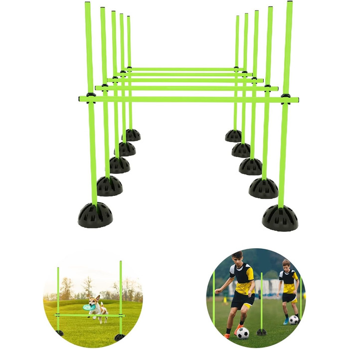 Набір стрибкових стіжок LZQ для розвитку спритності та координації. Ідеально для спортивних клубів та шкіл. Зелений колір