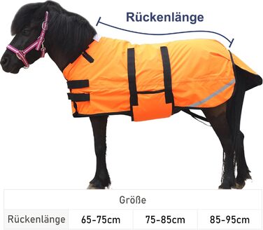 Gallopoff 300D ковдра для поні та шетлендських поні, 150г/м², легка водонепроникна зимова ковдра для поні, лошат, міні-коней, дихаюча та зносостійка