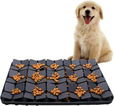 Силіконова килимок-нюхалка для собак середнього розміру, сприяє повільному годуванні та стимуляції інтелекту