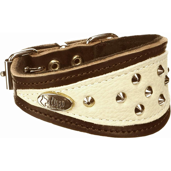 М'який шкіряний нашийник Dingo для хорта, елегантний, Soft 12399