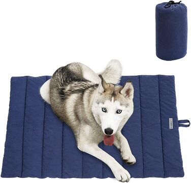Ліжко для собак CHEERHUNTING, велике, водовідштовхувальне, для кемпінгу та подорожей, темно-синій