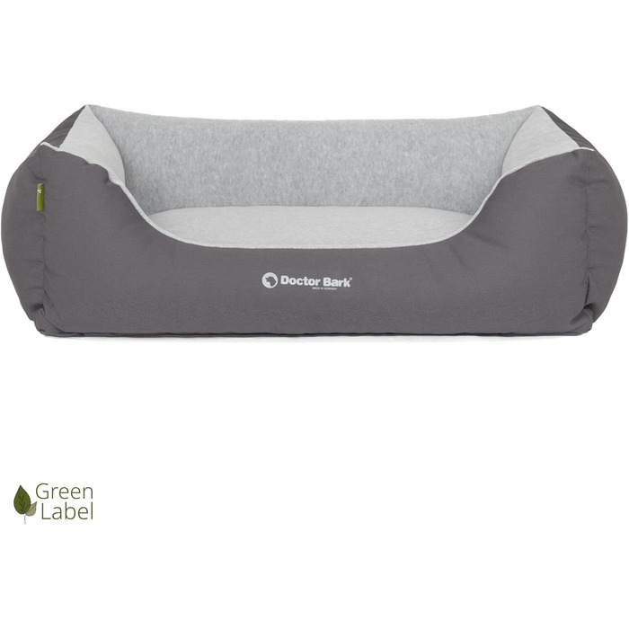 Ліжко для собак Doctor Bark - м'яке та пухнасте для середніх собак. Легко миється, міцне, затишне. Виготовлено в Німеччині, GreenLabel