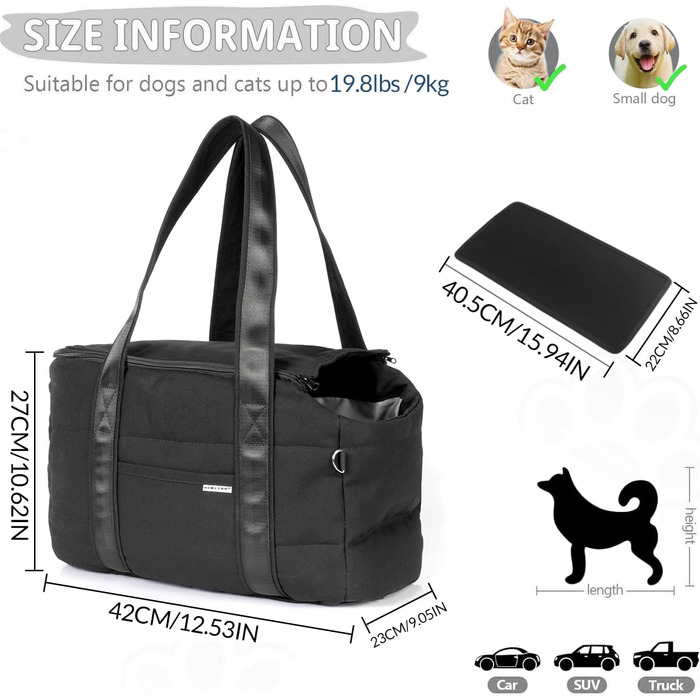 Автомобільний лежак для собак на заднє сидіння, переноска для тварин, миється, портативна переноска для собак та котів середніх та малих порід, подорожі на авто, піші прогулянки