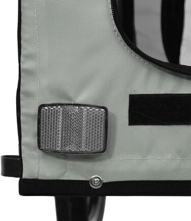 Ферштеніт Причіп для велосипеда, переноска для собак, 30 кг, сірий (124 x 53 x 53 см)