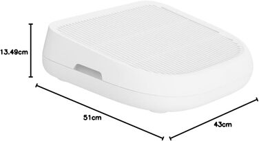 PETKIT килимок для котячого туалету, 50x41,5x13,5 см, універсальний для PURA MAX 2 і PURA X, подвійна фільтрація, легке очищення