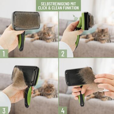 Буршляк для собак та котів ReaVET - самоочисна щітка для вичісування шерсті, для довгошерстих тварин