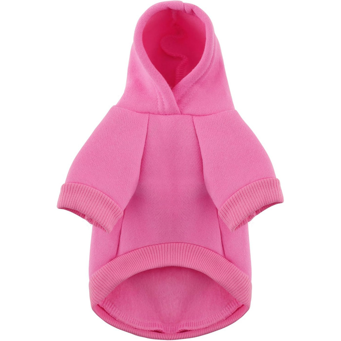 Рожевий пуловер з капюшоном для чихуахуа: теплий та стильний одяг для собак, ідеальний для зими та прохолодних днів. Small