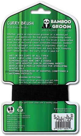 Щітка для грумінгу тварин BAMBOO GROOM Palm Brush - для короткого та довгого волосся, з щетиною дикого кабана, для собак та котів