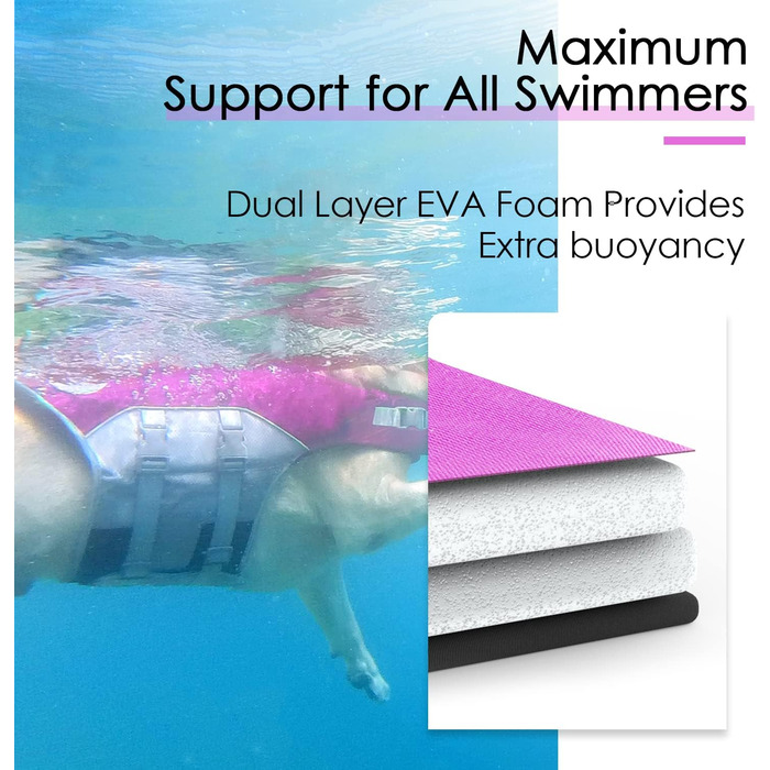 ThinkPet рятувальний жилет для собак, регульований, світловідбиваючий, з підйомною силою (фіолетовий, M)