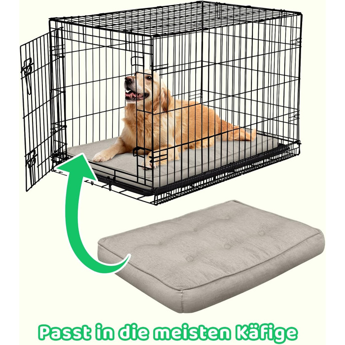 Ортопедичне ліжко для собак великих та середніх порід, знімний, миючий наповнювач, 90x76 см, колір коричневий