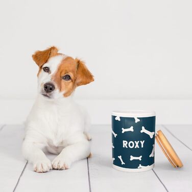 PICANOVA Керамічна годівниця для домашніх тварин з іменем - подарунок для собак - зберігання сухого корму - годівниця для собак та котів - дизайн 