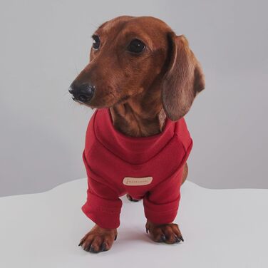 Сорочка Dacke-Hemd для собак середніх та маленьких порід, бавовна, тепла на весну та осінь, двонога модель (червона, M)
