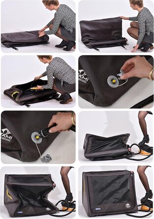 Надувна переносна коробка для собак Tami - переносна собача будка, клітка, переноска для автомобіля, дорожня сумка (L)