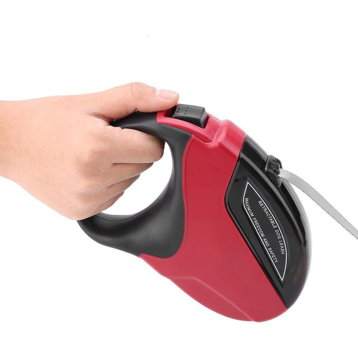 Леєнка для собак 5M з відбиваючим ефектом, автоматична, нейлонова, міцна, з нашийником, для прогулянок та дресирування