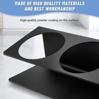 Підвищена годівниця для котів 2 шт. з кераміки на металевому стійці - годівниця для котів та цуценят, набір для корму та води