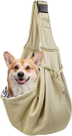 Сумка-переноска для собак, дихаюча, з регульованими ременями, хакі | Зручна переноска для собак, прогулянок та активного відпочинку