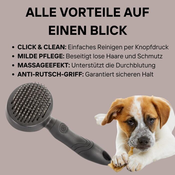 Щітка для вичісування котів та собак, для довгошерстих порід, для блискучого хутра