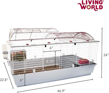 Клітка для гризунів Living World Deluxe XL, простора, для кроликів і морських свинок