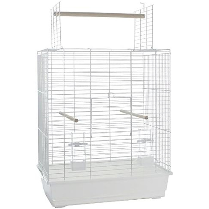 Клітка для птахів Beeztees Big Ara 54x34x68 см, біла, простора для папуг