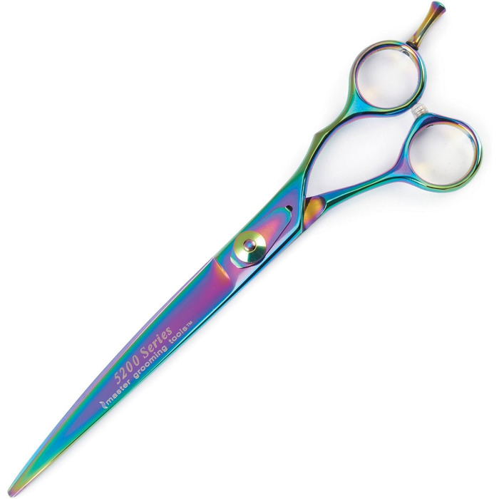 Професійна вигнута ножиця для грумінгу собак Master Grooming Tools Rainbow Series 5200 – 21,5 см