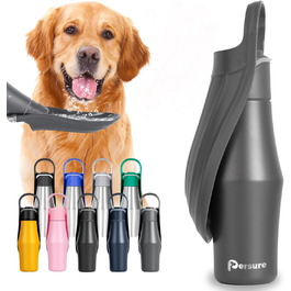 Водяна пляшка для собак 765 мл з нержавіючої сталі, витокозахисна, для подорожей та прогулянок