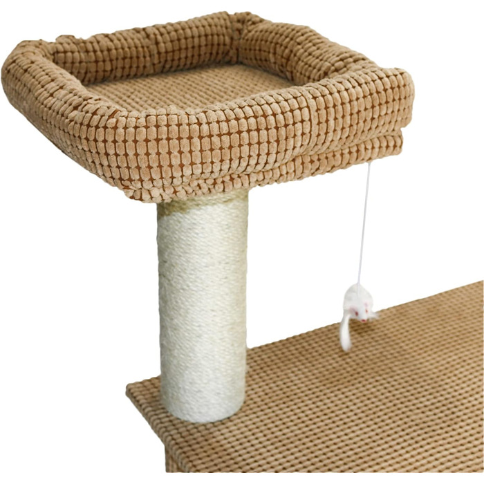 Дряпка для котів Bontoy Felix Pro, коричнева, з сизалевих стовпів (діаметр 12 см), 198 см, для великих котів